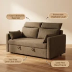 Factory Direct Modern Convertible Foldable Sleeper Sofa Bed For Small Apartments Living Rooms & Bedrooms - Image 2