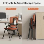 Modern Ergonomic Swivel Office Chair With Fixed Armrest And Backrest For Hotel,Classroom And School - Image 6
