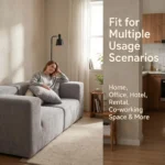 Fixed Style Straight Row Compressed Velvet Fabric Frameless Leisure Sofa Extendable Modular Modern Living Room Sofa Set - Image 6