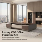 Twilight Series Luxury Eco-friendly Durable Executive Desk Floor Standing Filing Cabinet High-end Office Furniture Set Office - Image 4