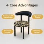 Modern Luxury Pu Leather Ergonomic Foldable Stackable Dining Chair With Metal Legs 3-year Warranty For Hotel Use - Image 3