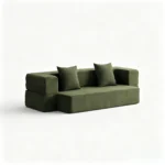 Convertible Folding Compressed Sofa Bed,Velvet Frameless Straight Couch,Vacuum Packed Modern 2-in-1 Sofa