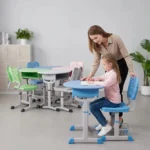 Splice Knob Type Lifting Four-person Modern Height Adjustable Eco-friendly School Desk Chair Set For Kindergarten/training - Image 3