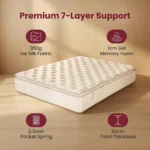 Comfy Orthopedic Memory Foam Hybrid Mattress With 7-zone Individual Pocket Spring Rolled In Box Noiseless Breathable Bedroom Use - Image 4