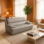 Wholesale Economic Wooden Frame 3-seater Sofa With Pu Fabric For Rented Apartments Hotel Lobbies & Spa Waiting Areas - Image 3