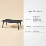 Modern Minimalist Rattan Aluminum Outdoor Furniture Set,Weather Resistant Waterproof Patio Bar Stool Chaise Lounge Coffee Table - Image 5