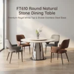 Modern Eco-friendly Sintered Stone Dining Table Carbon Steel Base Rectangular/round/extendable Dining Room Furniture Home Hotel