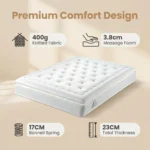 Hotel Grade Durable Memory Foam Hybrid Mattress Individual Pocket Spring Modern Bedroom Design Medium Rolled Box Noiseless - Image 3