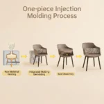Modern Multicolor Pp Plastic Dining Chairs Stackable Lightweight Durable Portable Leisure Chair Indoor And Outdoor Daily Use - Image 3