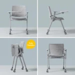 Modern Ergonomic Swivel Office Chair With Fixed Armrest And Backrest For Hotel,Classroom And School - Image 2