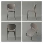Modern Multicolor Pp Plastic Dining Chairs Stackable Lightweight Durable Portable Leisure Chair Indoor And Outdoor Daily Use - Image 2