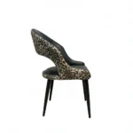 Bold Futuristic Foldable Ergonomic Stackable Modern Pu Leather Padded Dining Chair With Micro-spring Cushion Seat And Metal Legs