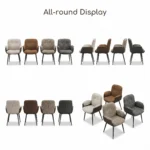 Modern Ergonomic Stackable Foldable Pu Leather Dining Chair With Micro-spring Cushion Seat And Metal Legs For Home & Hotel Use - Image 5