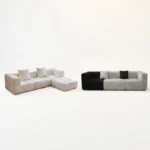 Velvet Modular Extendable Compressed Sofa Frameless Sectional Vacuum Packed Modern Minimalist Combination Sofa