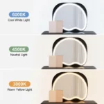 Modern Vanity Desk Drawers Adjustable Led Mirror Makeup Table Mdf Dressing Table Storage Cabinet For Hotel Living Room Bedroom - Image 6