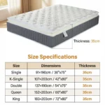 Breathable Ergonomic Knitted Fabric Cover Mattress Individual Pocket Spring Mattress,Rolled In A Box - Image 3