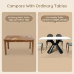 Modern Sintered Stone Dining Table With Carbon Steel Base Rectangular/round/extendable Home & Hotel Dining Room Furniture - Image 6