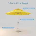 Heavy Duty Patio Umbrella,Waterproof Polyester,Thickened Aluminum Pole,Uv Resistant Outdoor Garden Commercial Sunshade - Image 4