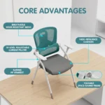 Modern Ergonomic Swivel Office Chair With Fixed Armrest And Backrest For Hotel,Classroom And School - Image 4