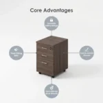 Twilight Series Wooden Mobile Office Pedestal Cabinet Lockable Desk Storage Hospital Bedroom Commercial Office Furniture Staff - Image 4