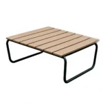 Outdoor Garden Dining Table Chair Set Minimalist Design Uv-resistant Powder Coated Metal Frame Pp Seat For Patios Courtyards