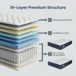Wholesale Orthopedic Modern Memory Foam Hybrid Mattress 7-zone Individual Pocket Spring Noiseless Breathable Rolled Box Bedroom - Image 3