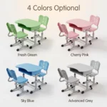 Splice Knob Type Lifting Four-person Modern Height Adjustable Eco-friendly School Desk Chair Set For Kindergarten/training - Image 6