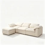 Ks010 Cloud Compressed Sofa Cotton Linen Fabric Boneless Straight Lazy Sofa Compressible Shipping Modern Minimalist Modular