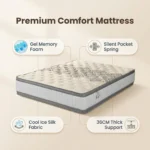 Durable Hotel Grade Foam Hybrid Mattress With Individual Pocket Spring Rolled In A Box Noiseless Breathable Bedroom Use - Image 5