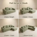 Ks009 Square Compressed Sofa,Linen Fabric Frameless Straight/l-shaped Couch,Vacuum Packed Minimalist Living Room Sofa - Image 5