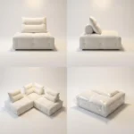 Modern Modular Compression Sofa Set Extendable Tufted Sectional Couch - Image 5