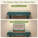 Modern Vanity Desk Drawers Adjustable Led Mirror Makeup Table Mdf Dressing Table Storage Cabinet For Hotel Living Room - Image 6