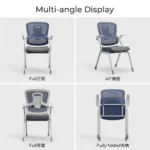 Modern Ergonomic Swivel Office Chair With Fixed Armrest And Backrest For Hotel,Classroom And School - Image 2