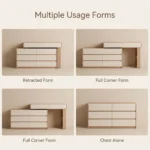 Modern Eco-friendly Vanity Desk Drawers Adjustable Makeup Table Led Mirror Mdf Dressing Table Storage Cabinet Hotel Living Room - Image 2