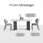 Modern Sintered Stone Dining Table With Carbon Steel Base Rectangular/round/extendable Home & Hotel Use Dining Furniture - Image 4