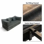 Ks002 Multifunction Compressible Lazy Sofa Bed Frameless Foldable Modular Velvet Dual-use Easy Shipping - Image 4