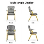 Modern Ergonomic Swivel Office Chair With Fixed Armrest And Backrest For Hotel,Classroom And School - Image 2