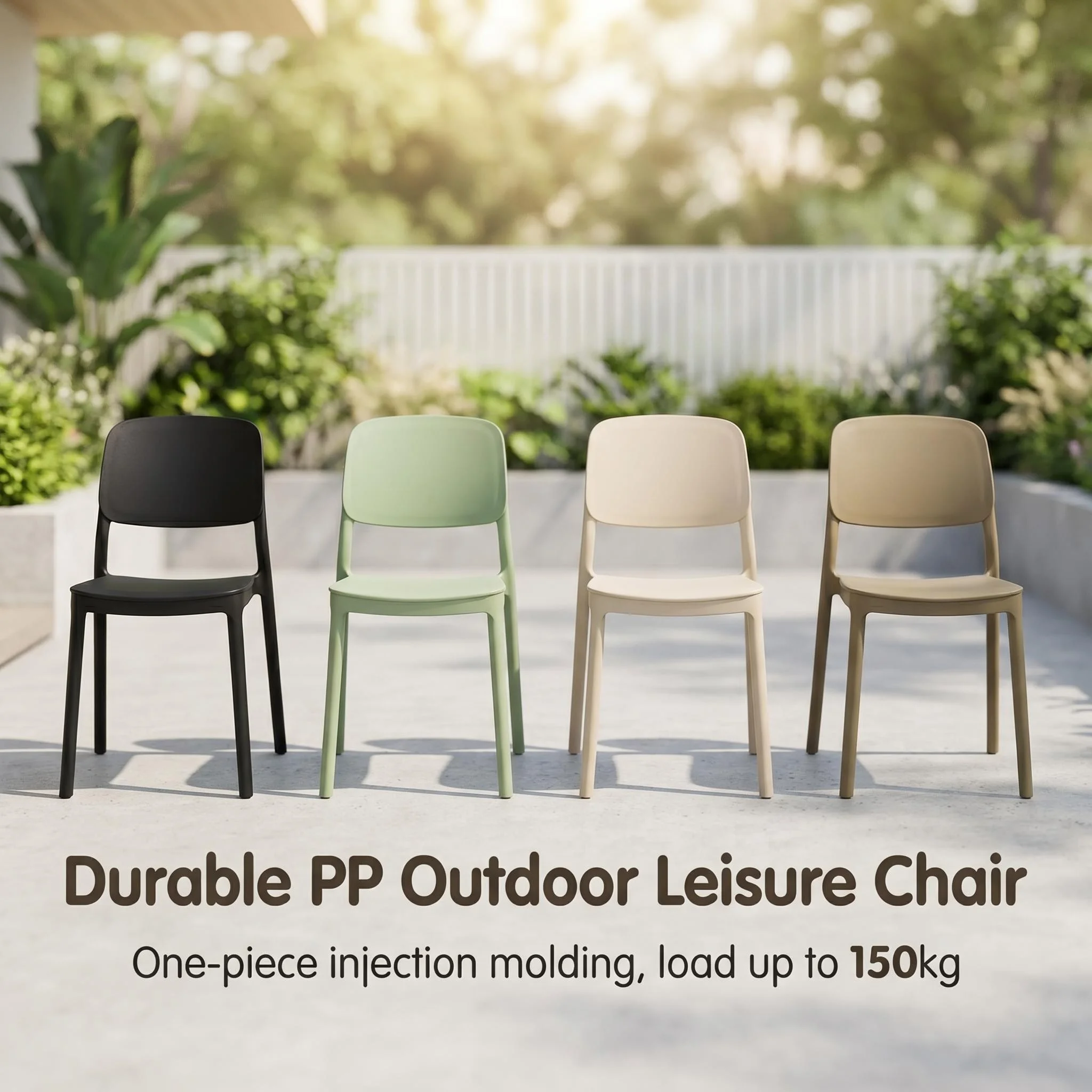 Hdbd4987132554261b5799e25e45b85acE.webp Modern Multicolor Pp Plastic Dining Chairs Stackable Lightweight Durable Portable Leisure Chair Indoor And Outdoor Daily Use - Image 1