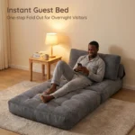 Modern Velvet Modular Foldable Sofa Bed Set Tufted Extendable Convertible Compression Single Lounge Chair Soft Comfort - Image 3