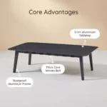 Modern Minimalist Rattan Aluminum Outdoor Furniture Set,Weather Resistant Waterproof Patio Bar Stool Chaise Lounge Coffee Table - Image 4
