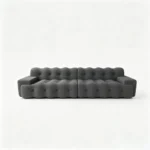 Wavy Checkered Compressible Lazy Sofa Mesh Fabric Frameless Straight Modern Minimalist Modular Extendable Set Easy Shipping