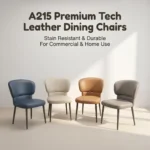 Modern Ergonomic Stackable Foldable Pu Leather Dining Chair With Micro-spring Cushion Seat And Metal Legs For Home & Hotel Use - Image 4