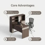 Twilight Series L-shaped Combined Office Desk High Storage Cabinet Eco-friendly Durable Single Staff Corner Workstation Office - Image 5