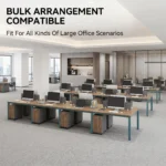 Twilight Series 4-person Side-by-side Staff Office Desk Workstation Privacy Divider Open Office Integrated Commercial Melamine - Image 3