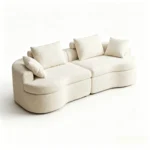 Curved Modular Compressed Sofa,Velvet Frameless Combination Couch,Vacuum Packed Modern Irregular Living Room Sofa