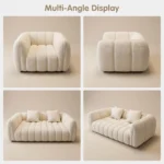 Pumpkin Shaped Compressed Lazy Sofa,Velvet Frameless Single/double Seat Couch,Vacuum Packed Modern Minimalist Leisure Sofa - Image 6