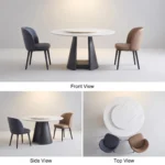 Modern Sintered Stone Dining Table Carbon Steel Base Eco-friendly Durable Rectangular/round/extendable Home Hotel Furniture - Image 2