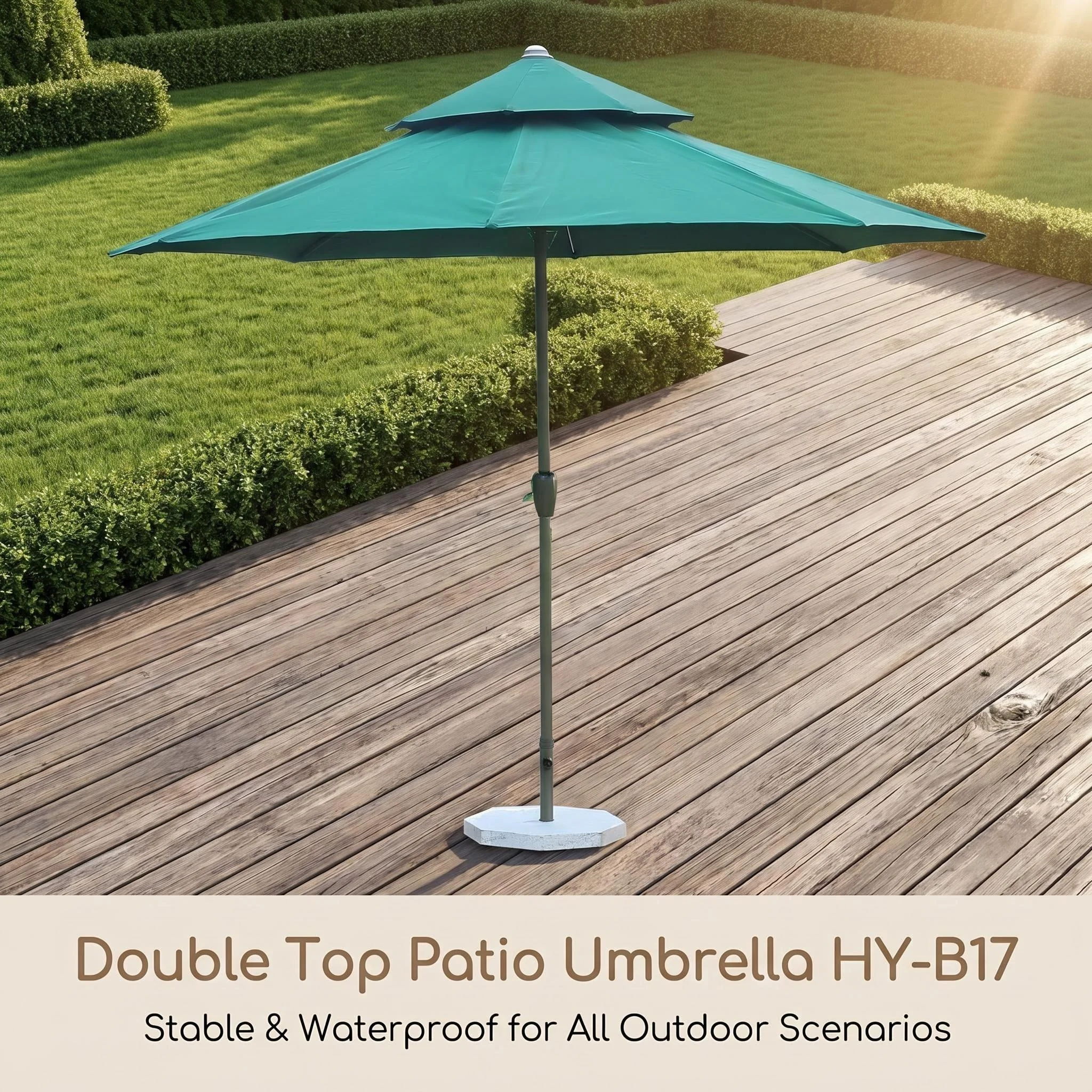 He7bef989b8854d1a9283ee64951d4c2fC.webp Heavy Duty Patio Umbrella,Waterproof Polyester,Thickened Aluminum Pole,Uv Resistant Outdoor Garden Commercial Sunshade - Image 1