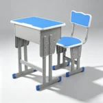 Kids Study Desk And Seat Set,Height Adjustable Student Desk Chair Set,Classroom Study Mdf Workshop