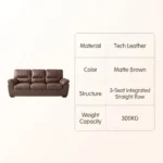 Stationary Leisure Accent Sofa Set,Faux Leather 1/2/3 Seater Single Double Triple Sofa Chair For Living Room & Office Furniture - Image 4